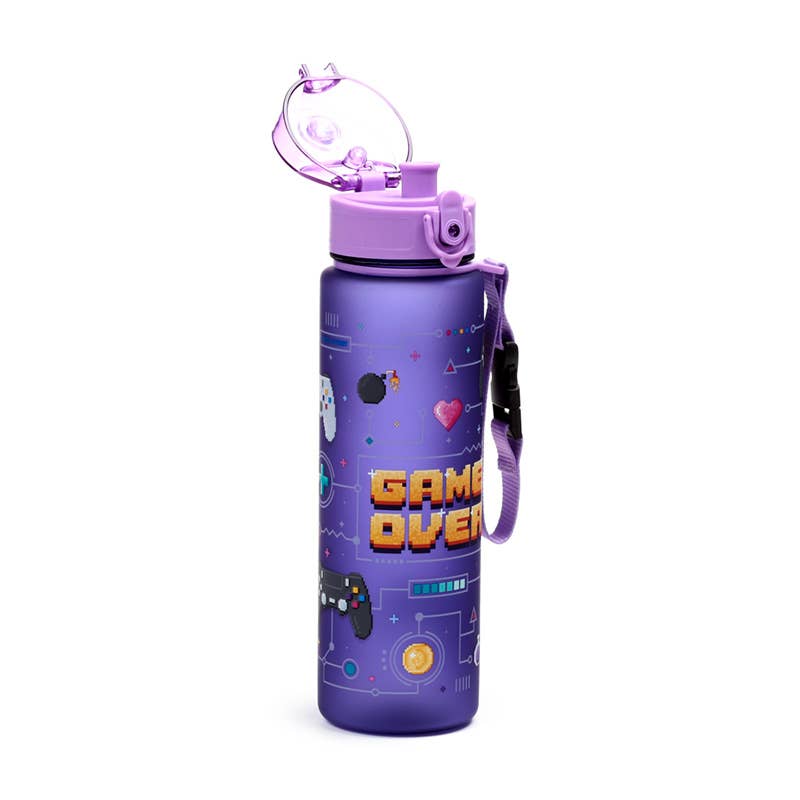 Pop Top Vandflaske 600 ml, Brudsikker – Game Over – Puckator