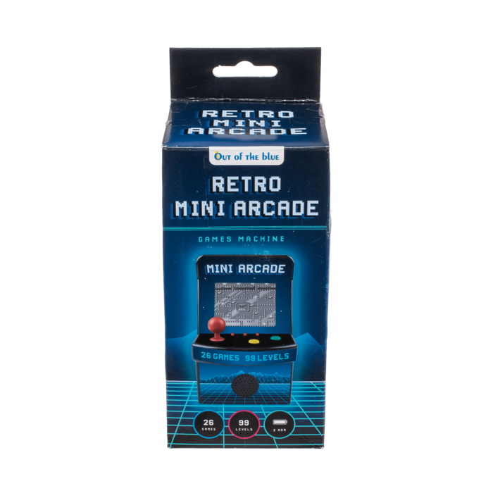 Mini Arkademaskine Retro – 26 spil, 99 niveauer