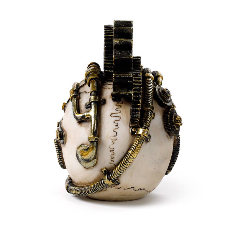 Steampunk Skull med Tandhjul og Fjedre