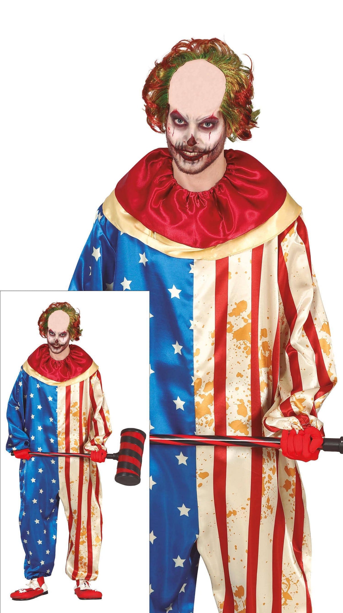 Patriot Clown-kostume – XL (54–56)