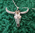 Wild & Free - Boho halskæde med 'Cow Skull' vedhæng
