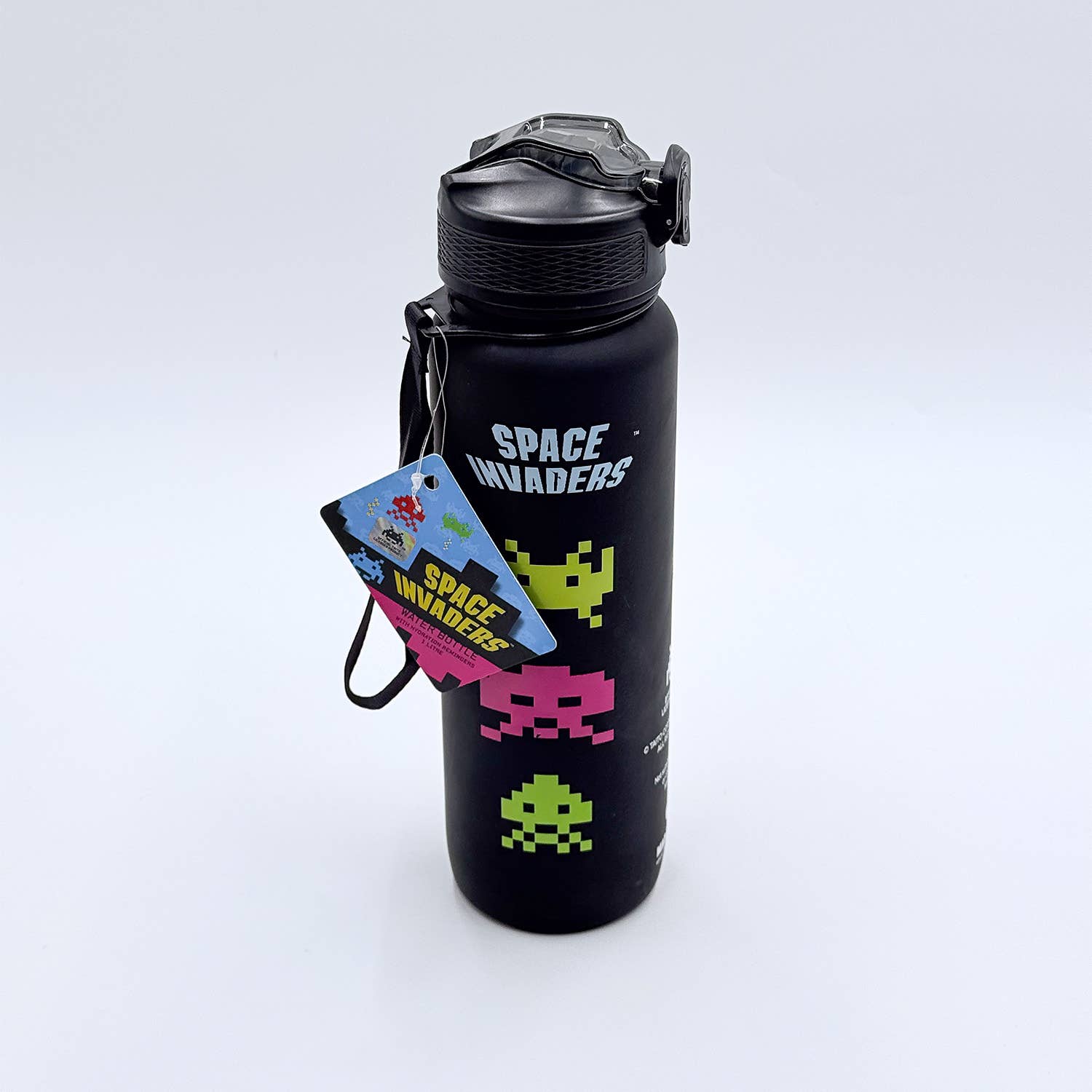 Space Invaders Vandflaske – 1 Liter med Tidsmarkering