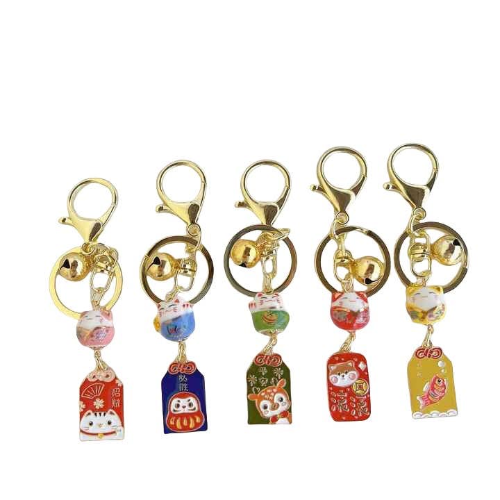 Japansk talisman nøglering – Kawaii Lucky Japan